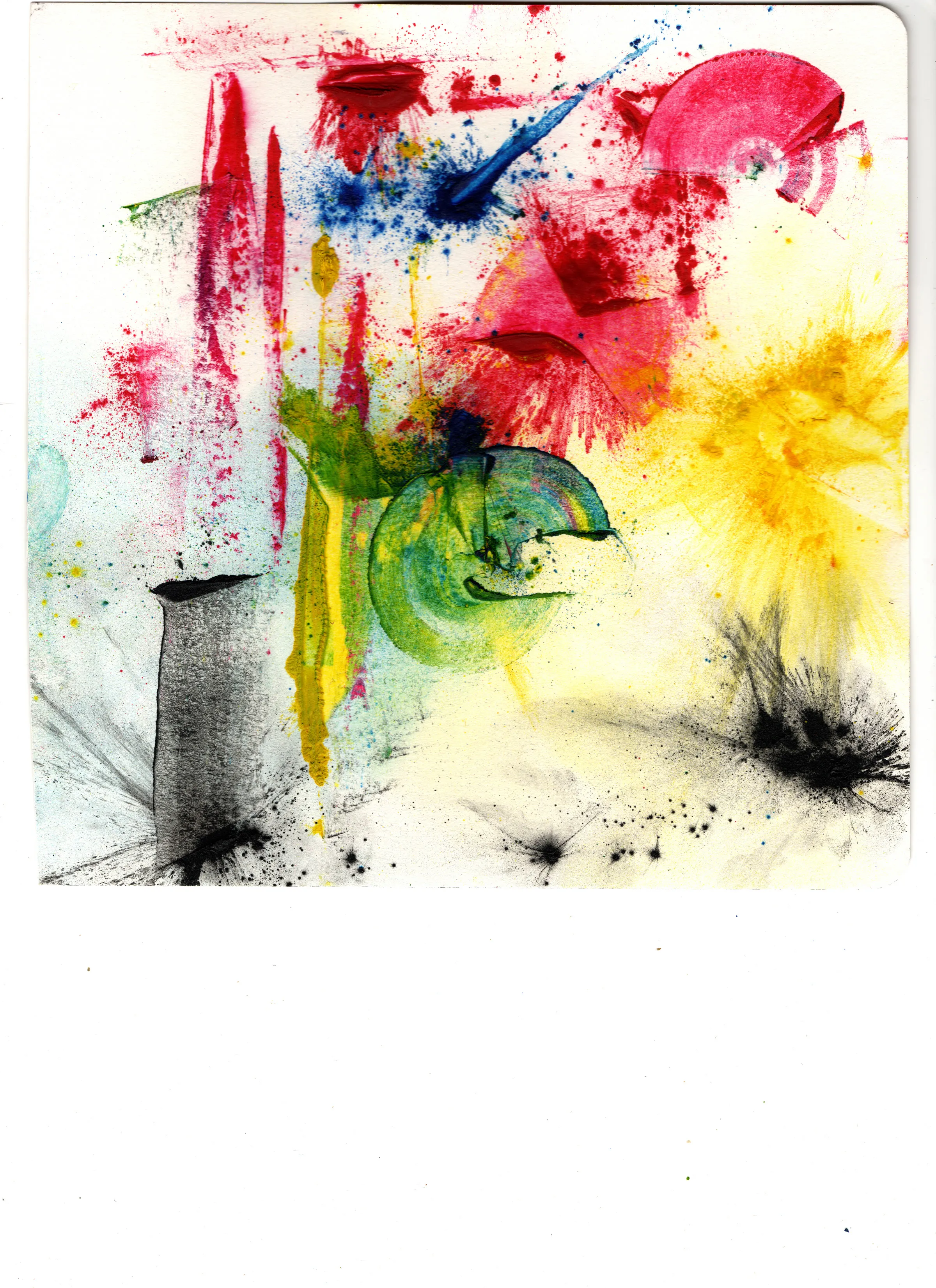 Caracas Nocturna — toner study, base 01; intentional white scan border