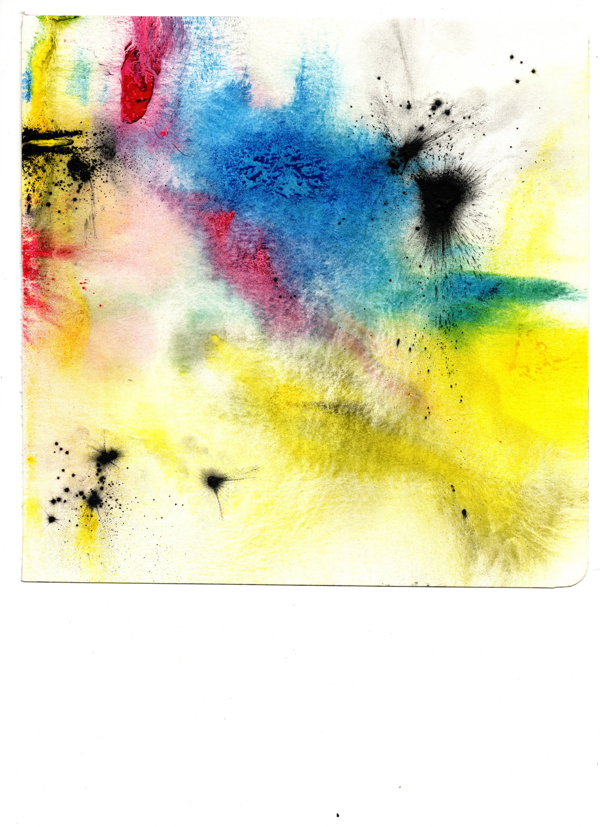 Caracas Nocturna — toner study, base 03; intentional white scan border