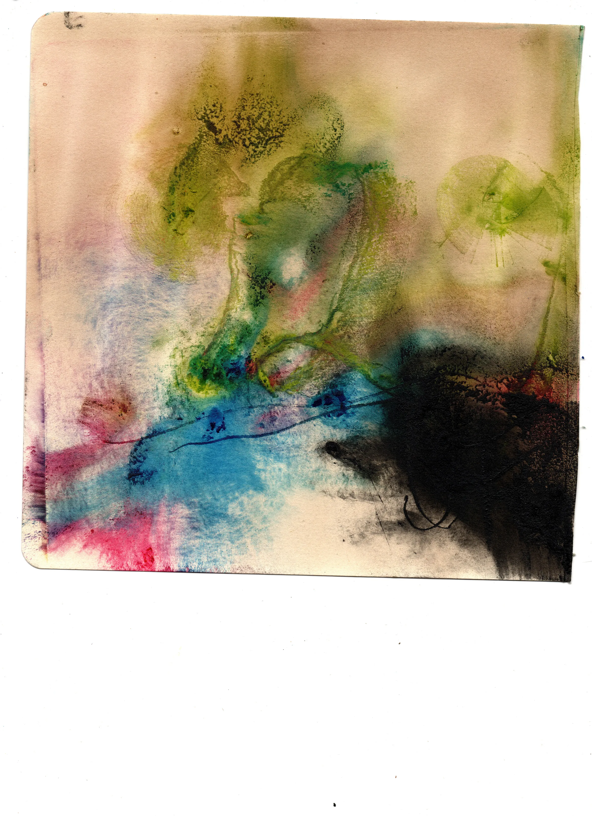 Caracas Nocturna — toner study, base 05; intentional white scan border