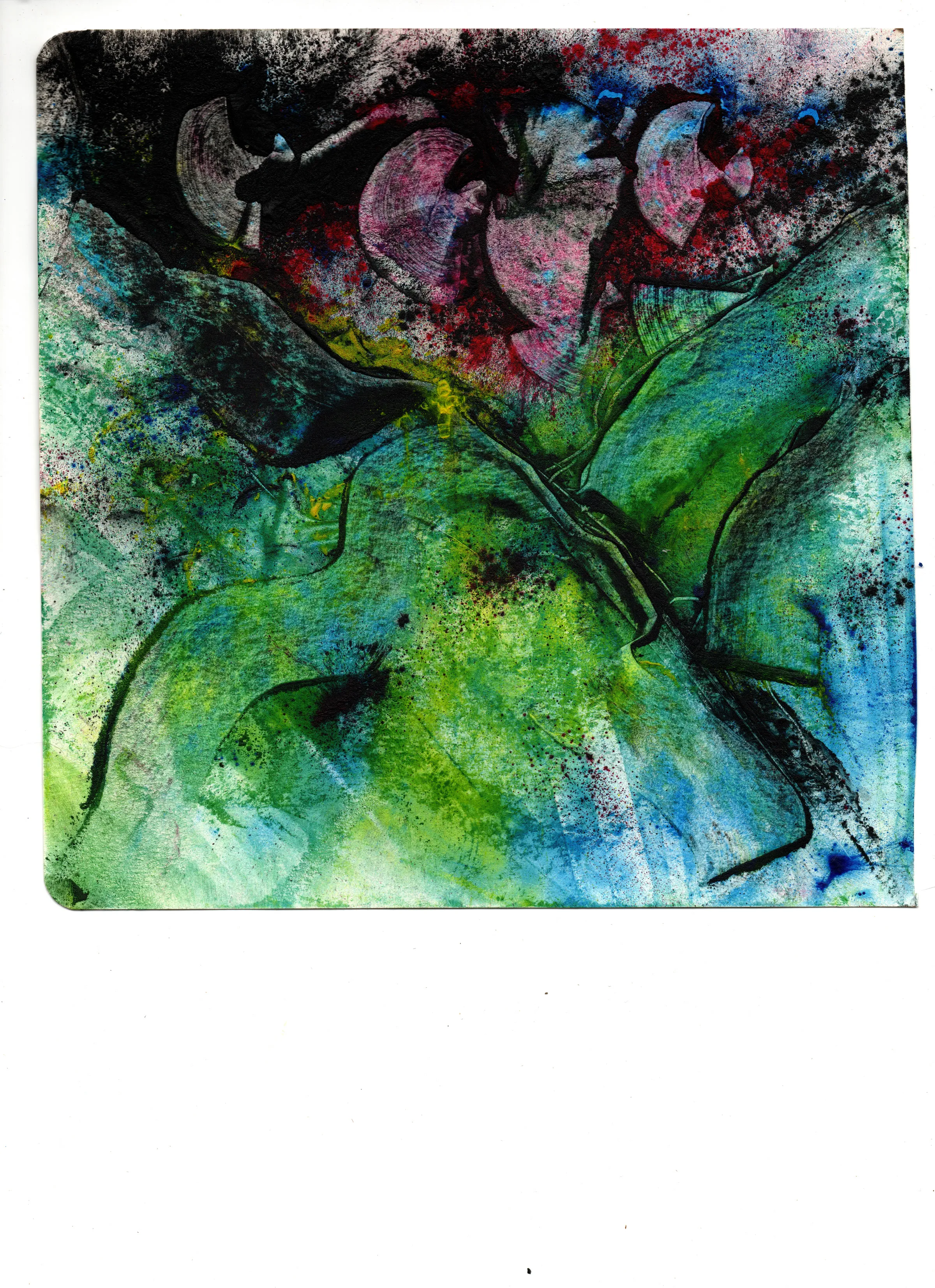 Caracas Nocturna — toner study, base 09; intentional white scan border