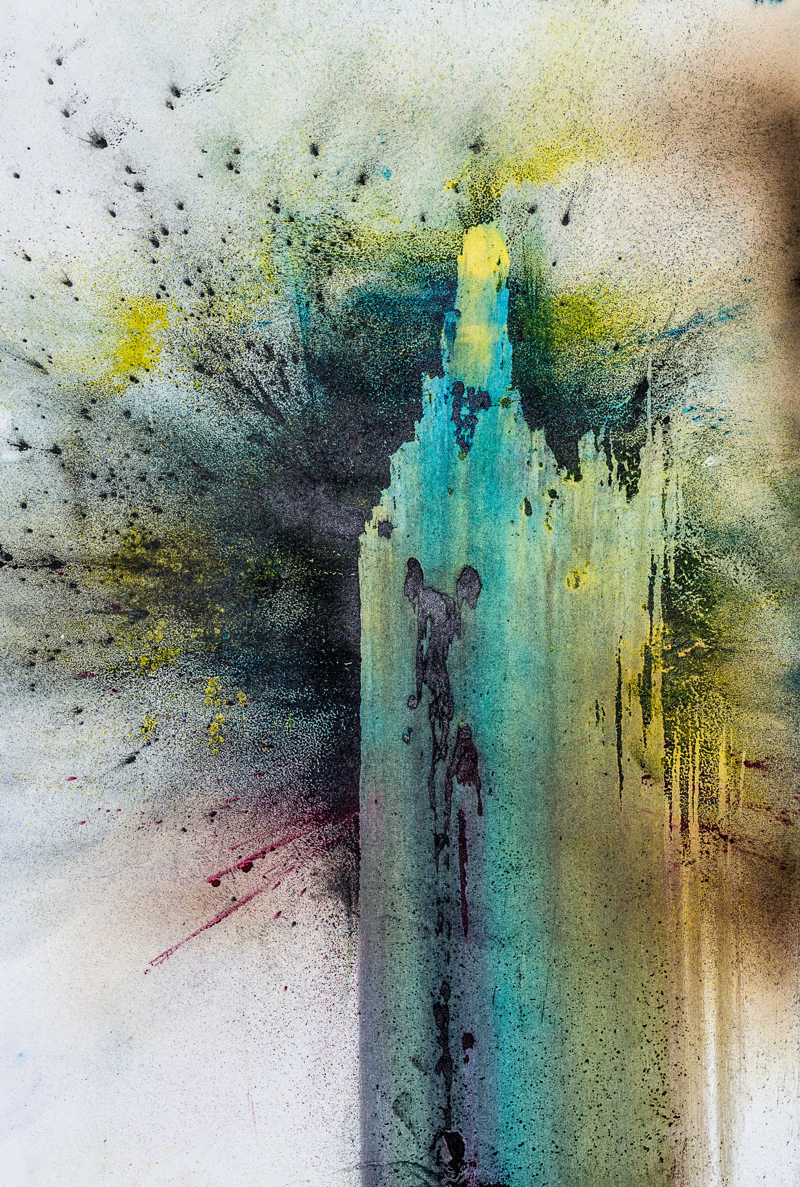 Cosmopolitical City — toner on watercolour paper