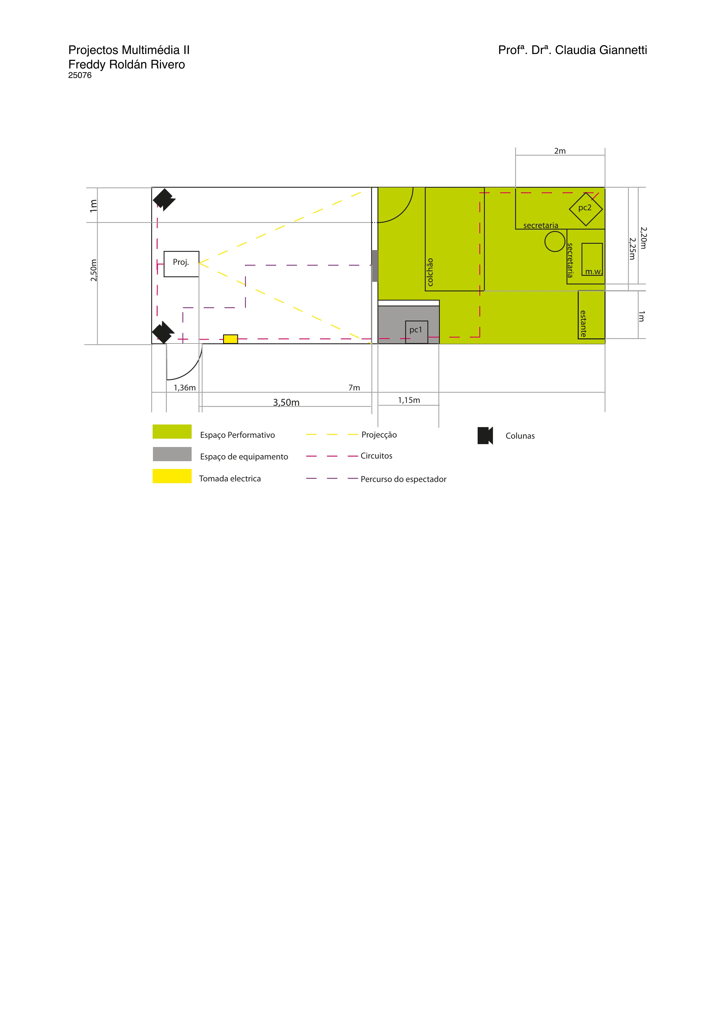 Internércia — installation floor plan